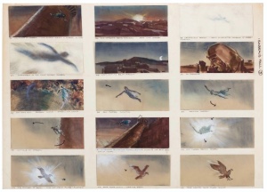 Ladyhawke Storyboard: Isabeau's fall by Roy Carnon