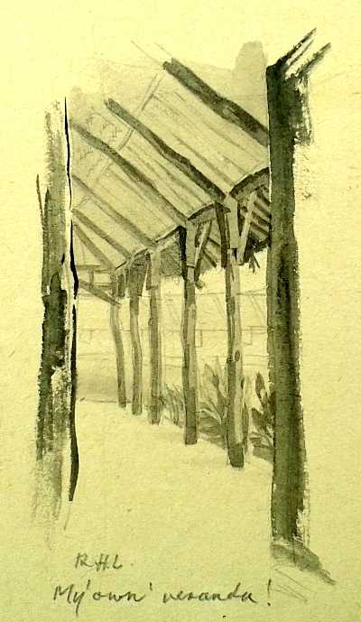 My own veranda at Red Hills Lake by Roy Carnon