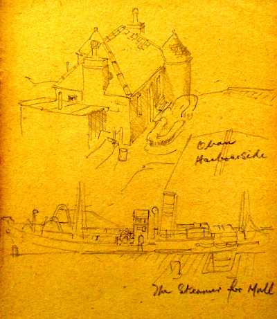 Oban harbourside, Steamer for Mull